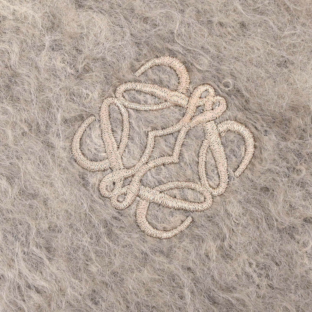 Loewe Mohair Stole Scarf Beige Small Good
