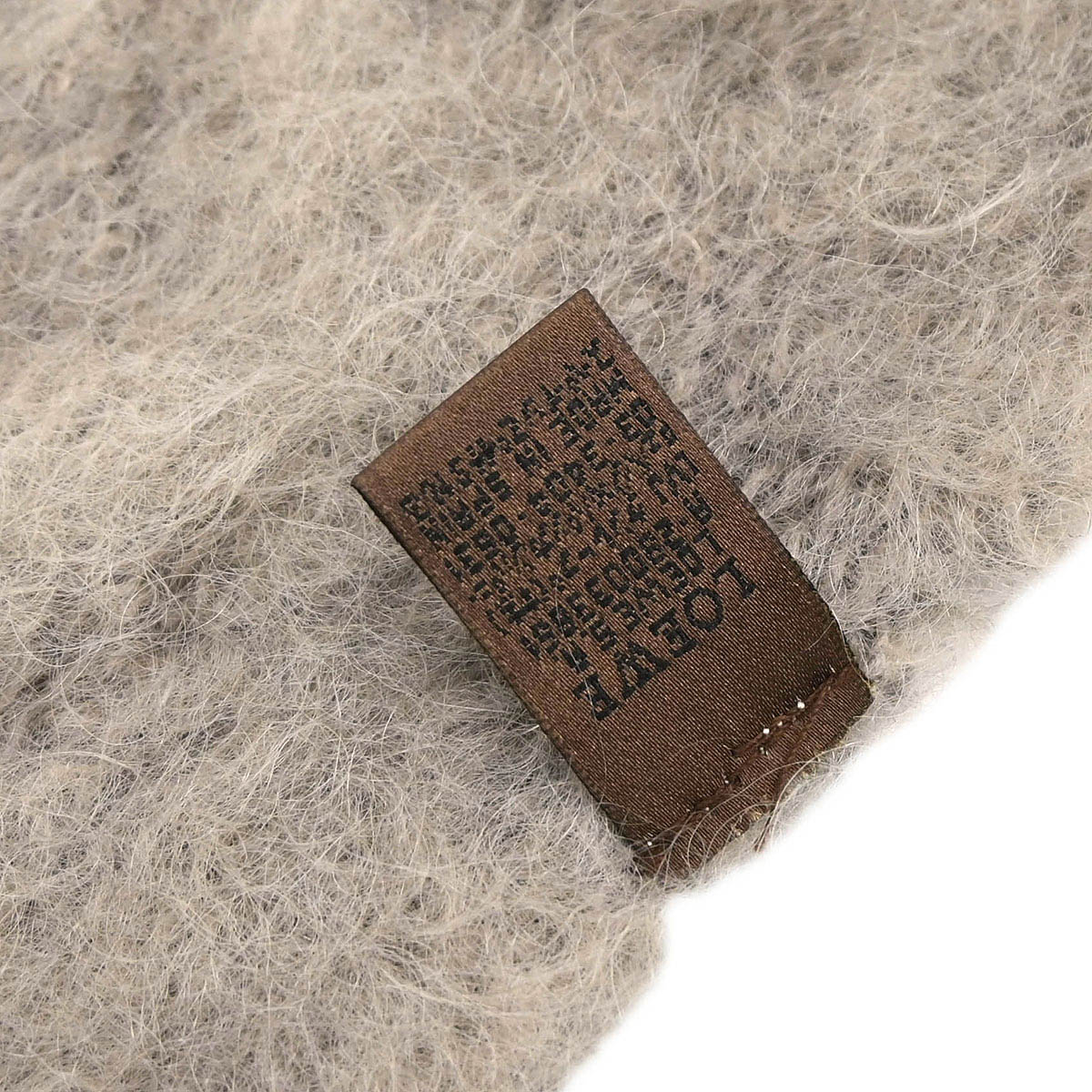 Loewe Mohair Stole Scarf Beige Small Good