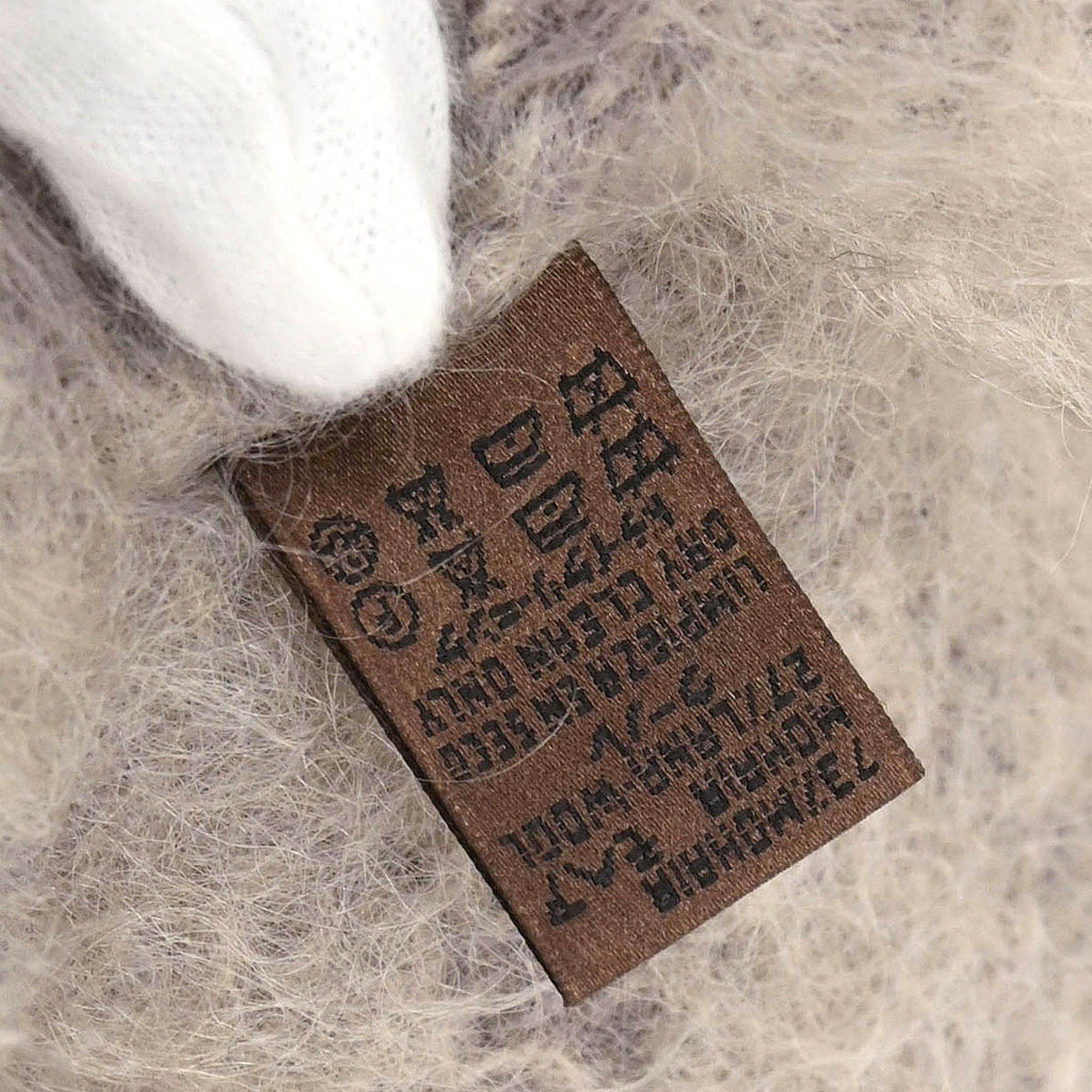 Loewe Mohair Stole Scarf Beige Small Good