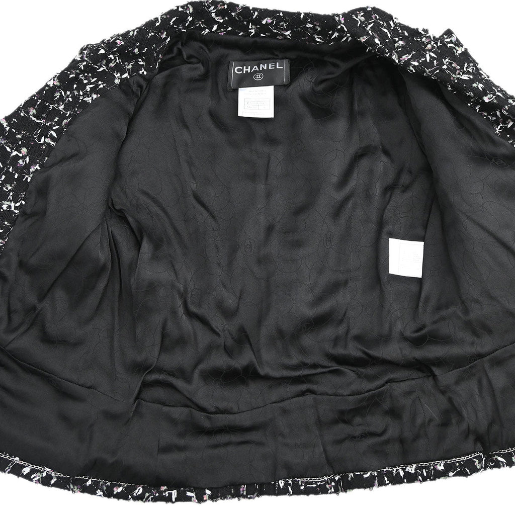 Chanel 2006 Single Breasted Tweed Jacket Black #36