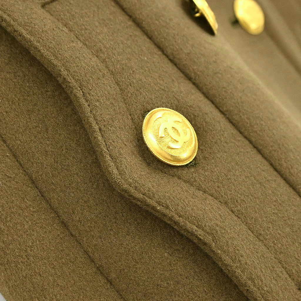 Chanel 1996 Double Breasted Jacket Brown #38