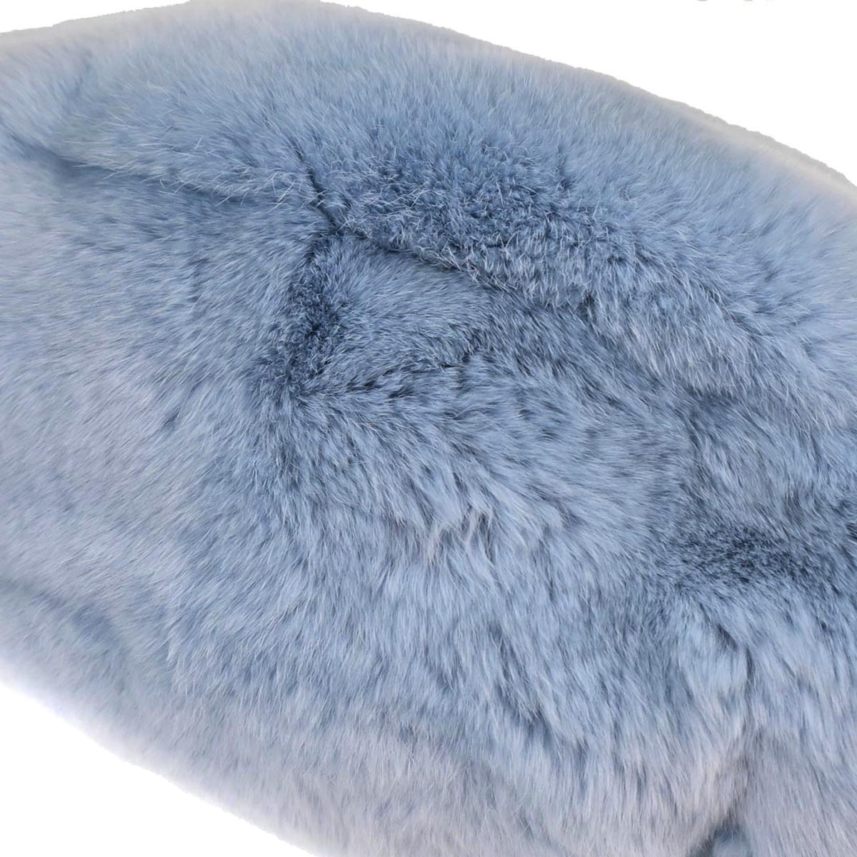 Chanel 2002-2003 Blue Lapin Fur Handbag