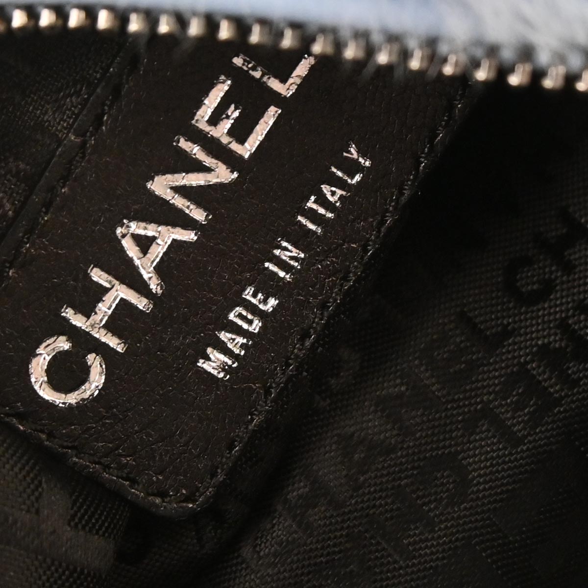 Chanel 2002-2003 Blue Lapin Fur Handbag