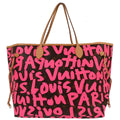 Louis Vuitton 2009 Pink Monogram Graffiti Neverfull GM Tote Bag M93701