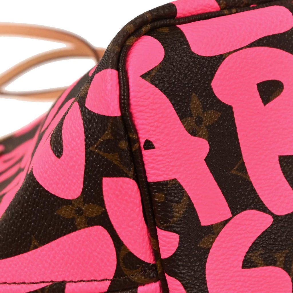 Louis Vuitton 2009 Pink Monogram Graffiti Neverfull GM Tote Bag M93701