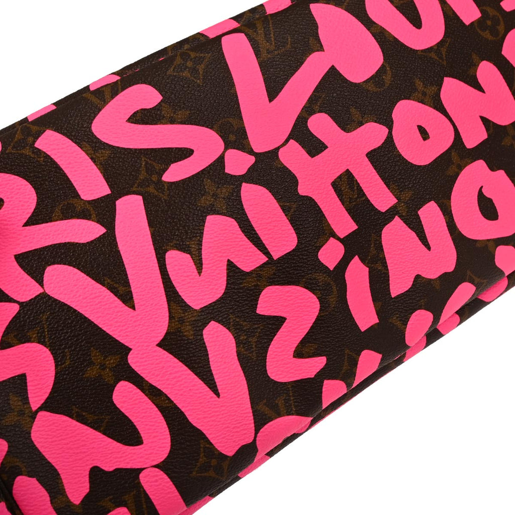 Louis Vuitton 2009 Pink Monogram Graffiti Neverfull GM Tote Bag M93701