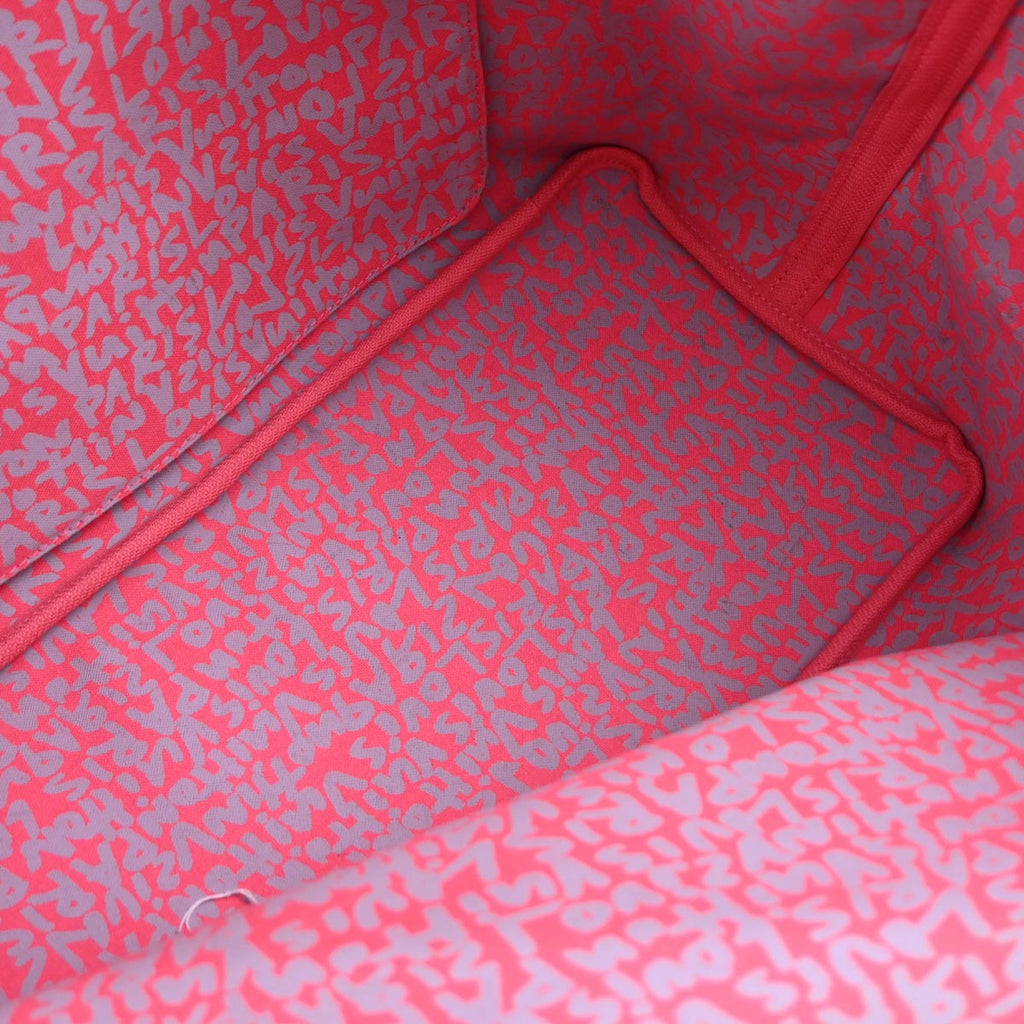 Louis Vuitton 2009 Pink Monogram Graffiti Neverfull GM Tote Bag M93701