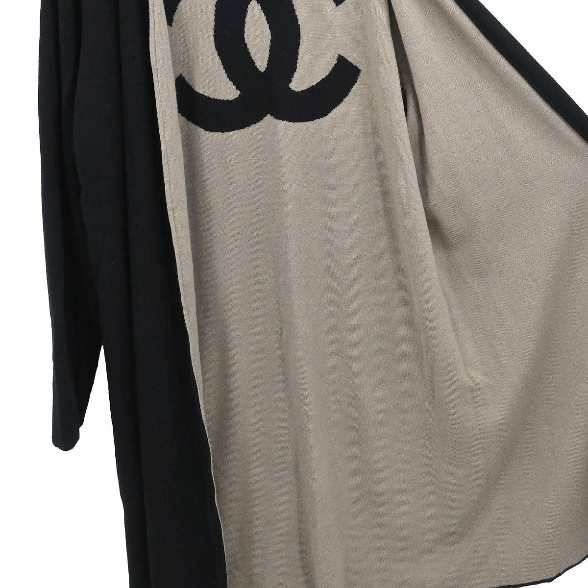 Chanel 2002 Long Cardigan Black #S