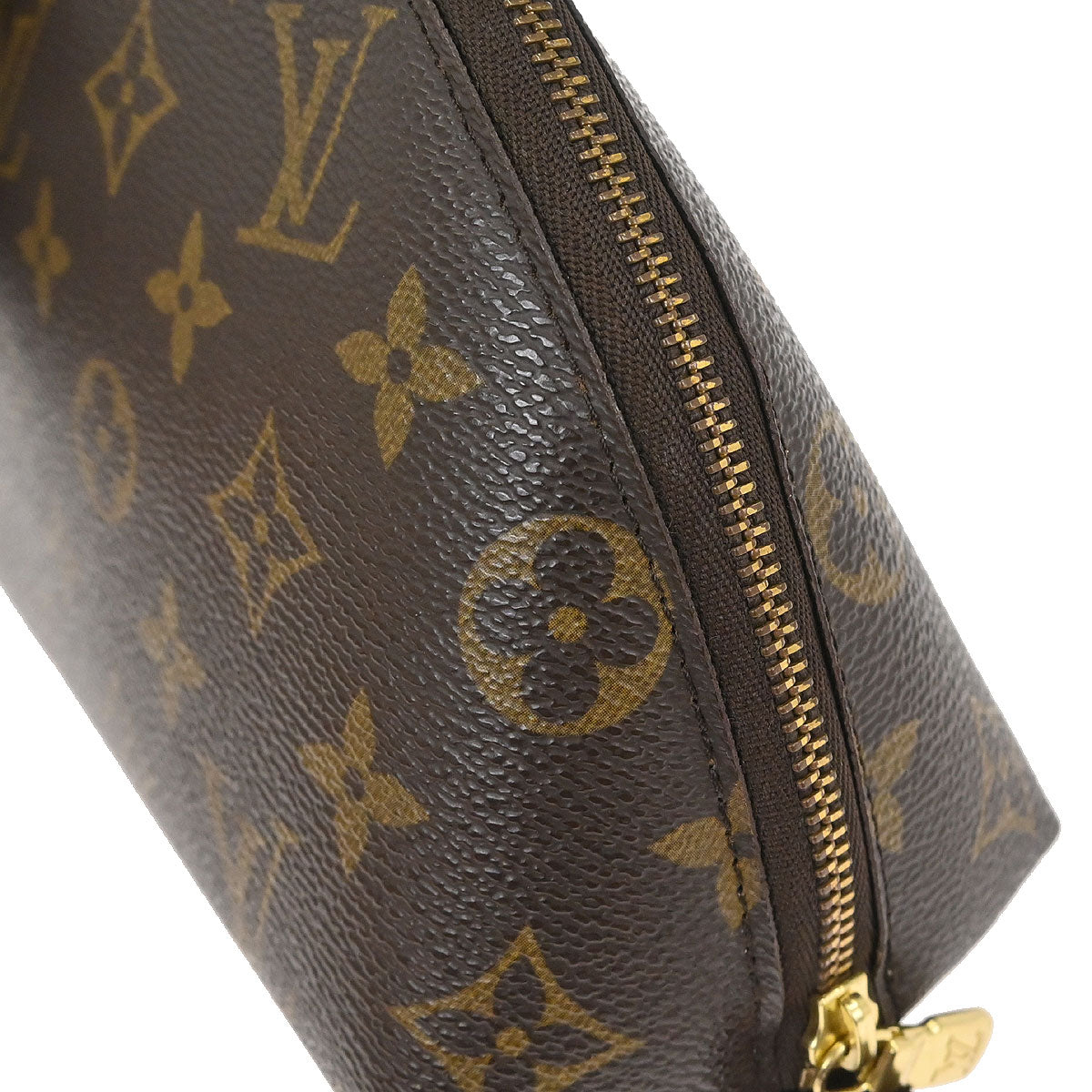 Louis Vuitton 2004 Monogram Trousse Demi Ronde Cosmetic Pouch M47520
