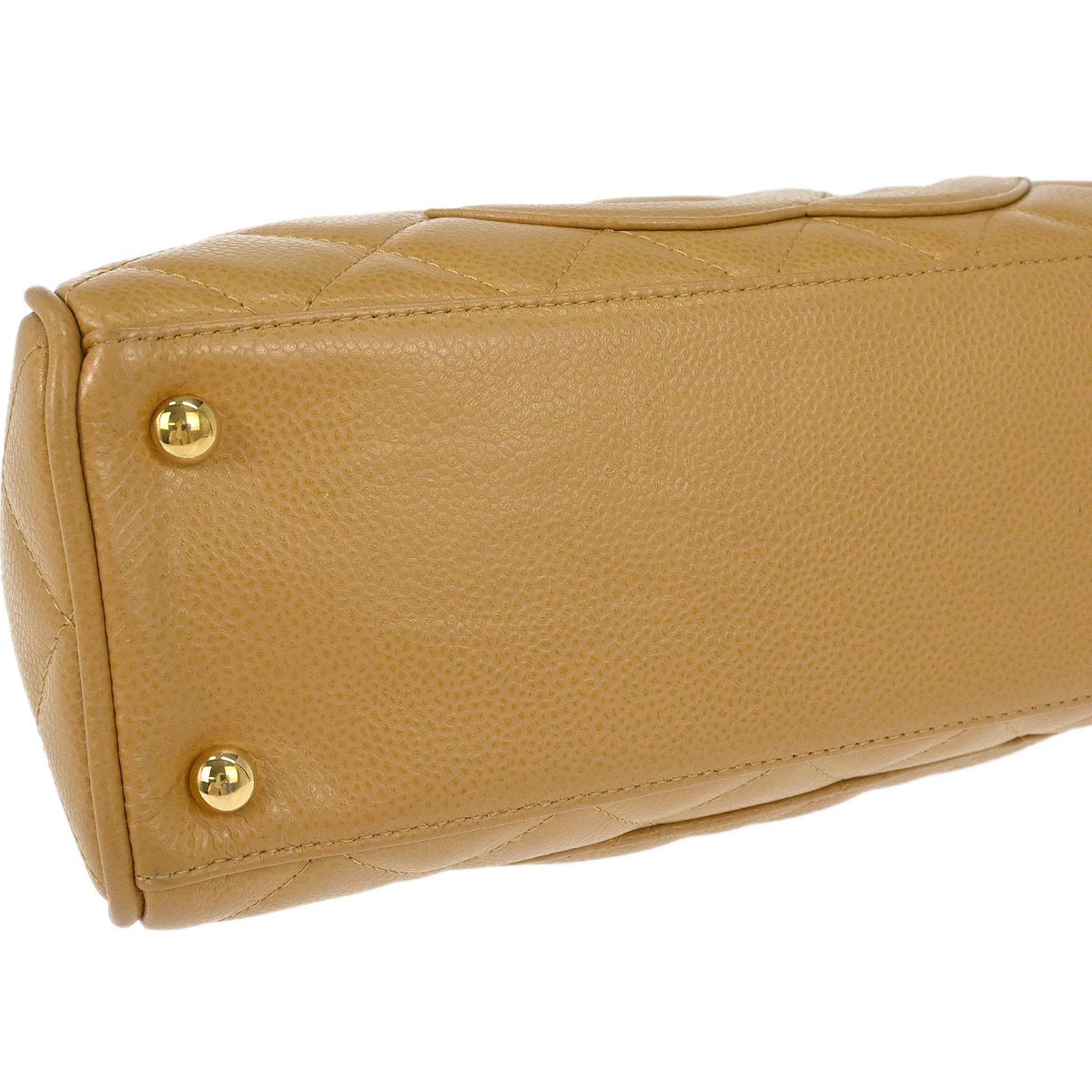 Chanel Beige Caviar Skin Bowling Bag 27