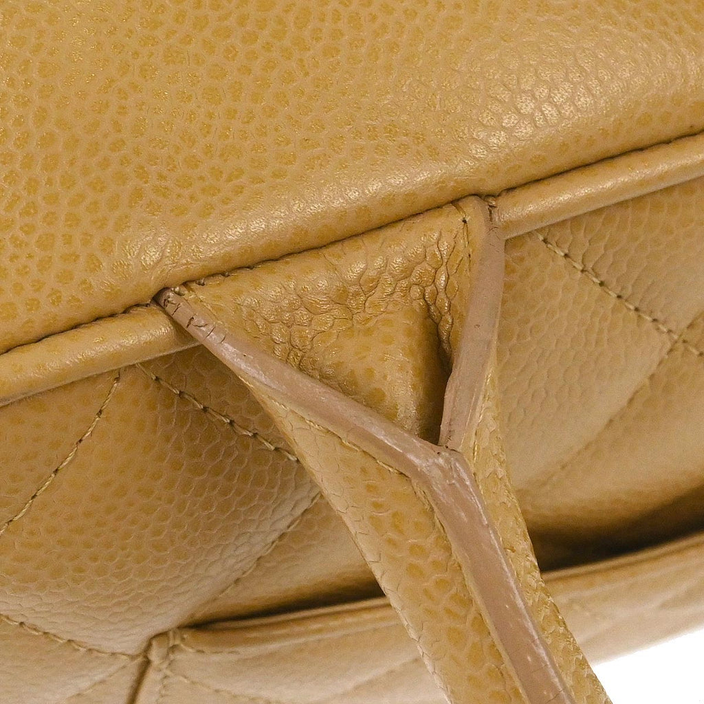 Chanel Beige Caviar Skin Bowling Bag 27