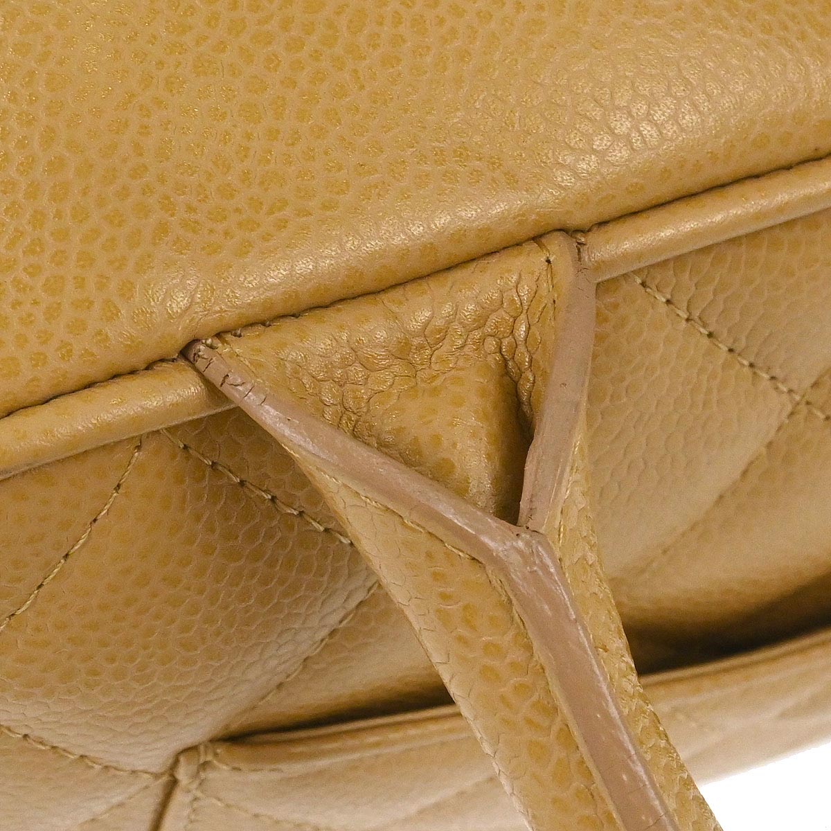 Chanel Beige Caviar Skin Bowling Bag 27