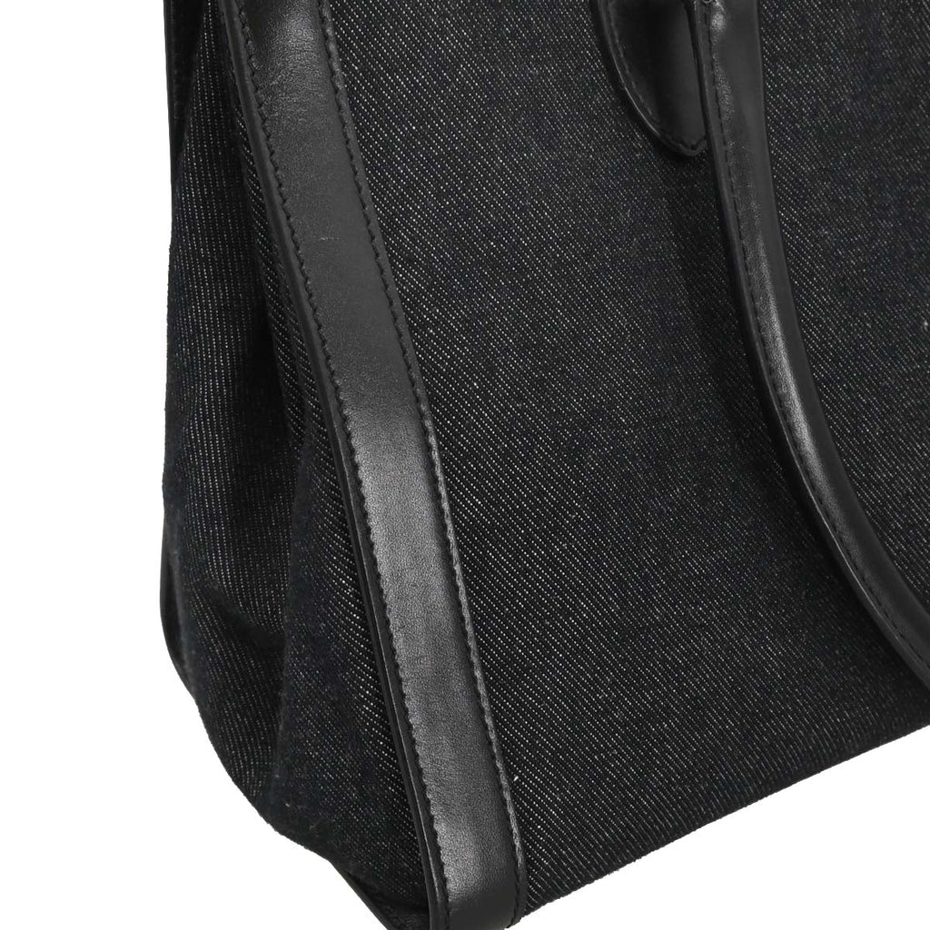 Christian Dior Black Denim Tote Handbag