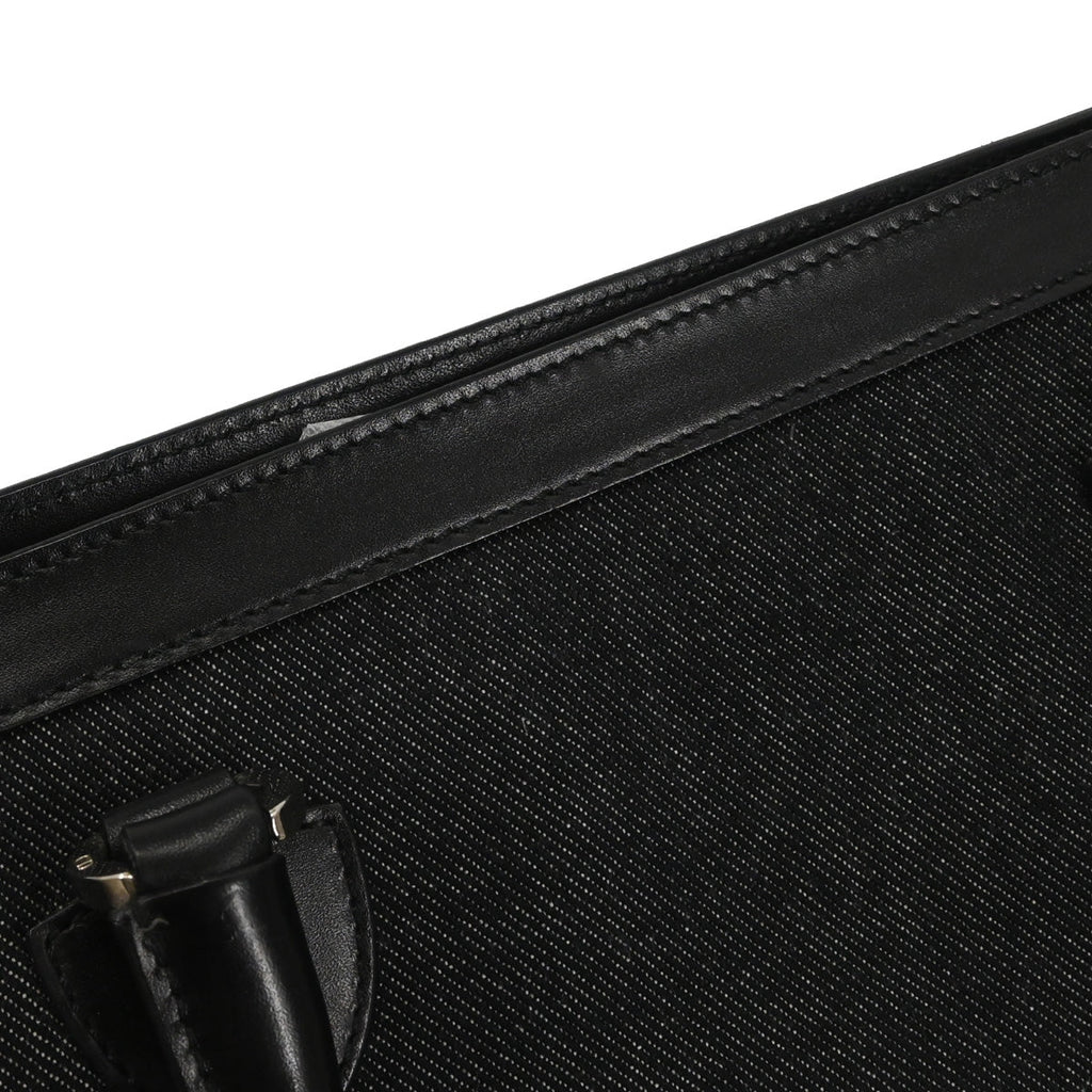 Christian Dior Black Denim Tote Handbag
