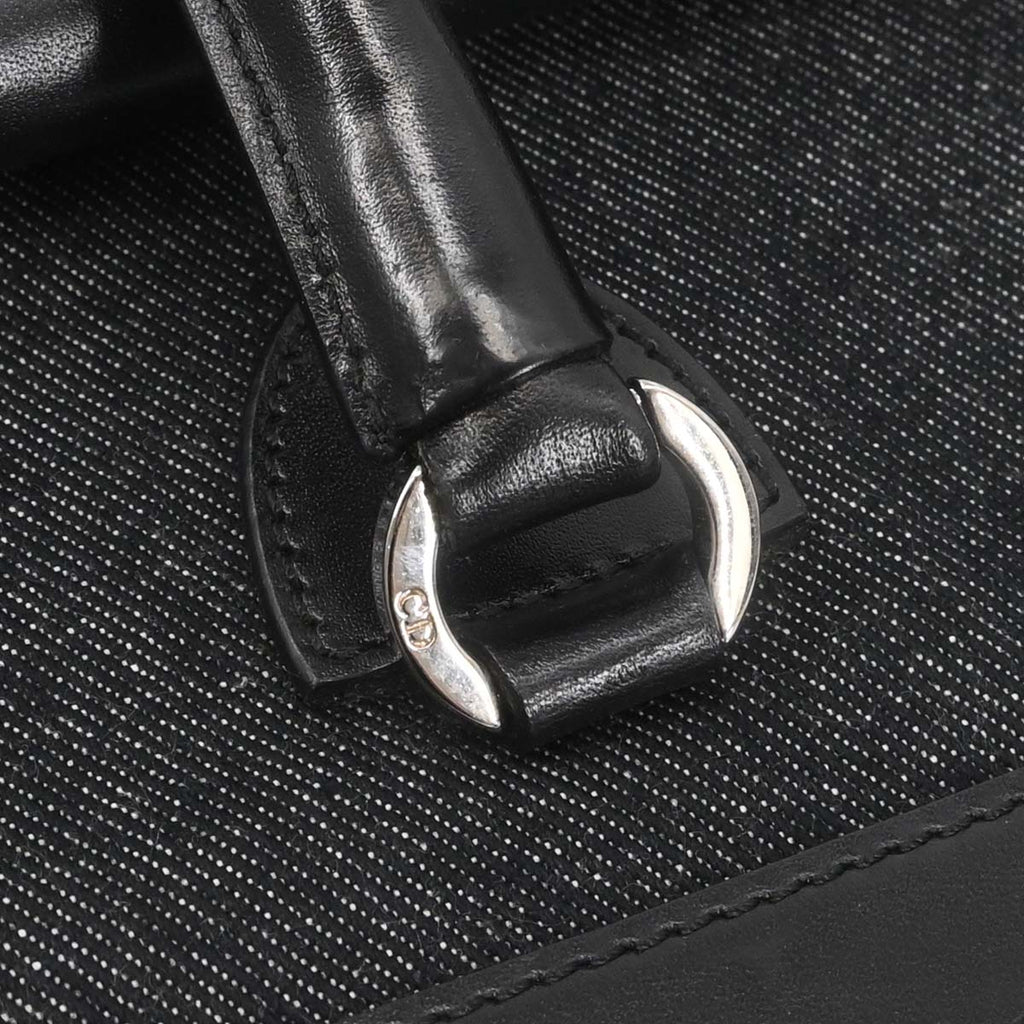 Christian Dior Black Denim Tote Handbag