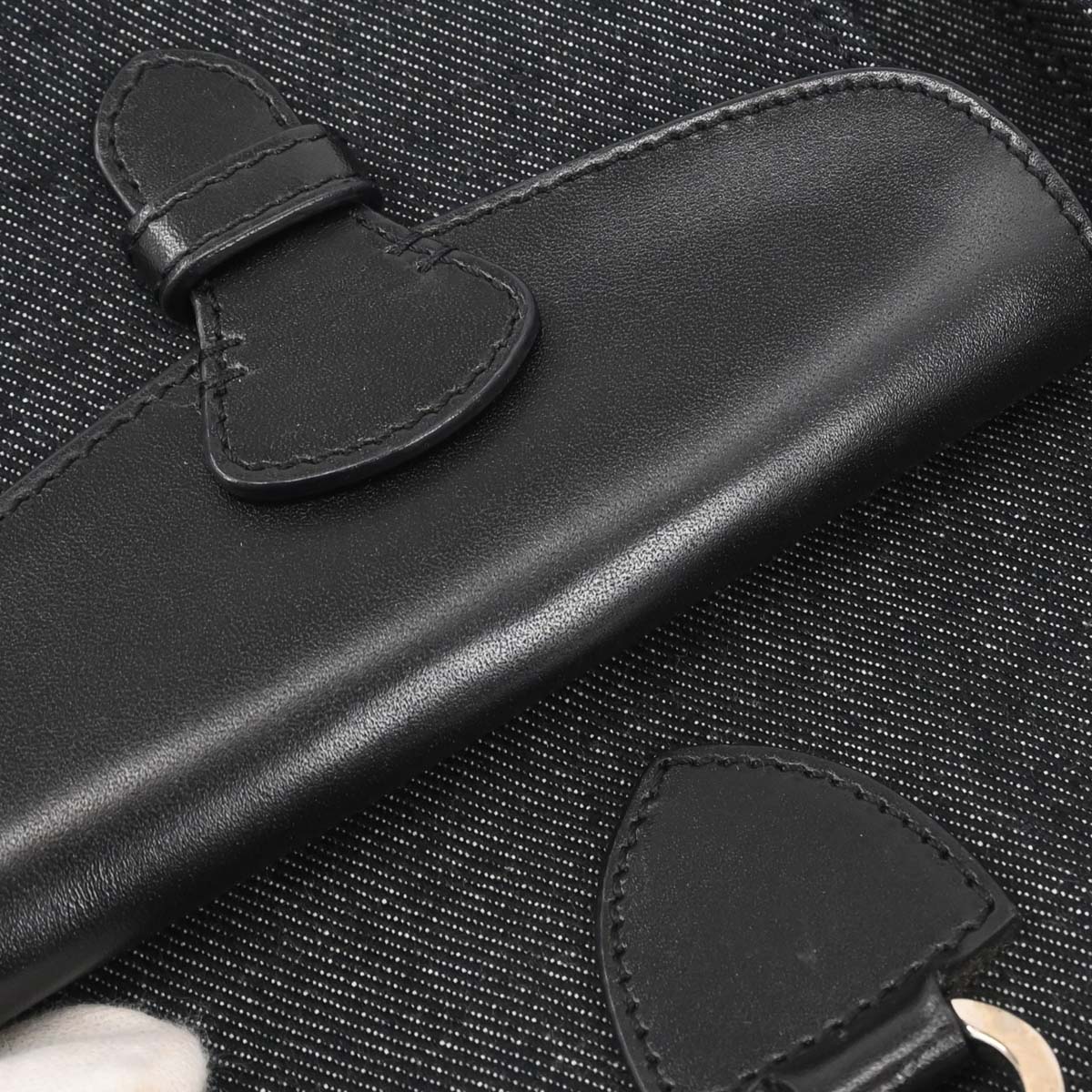 Christian Dior Black Denim Tote Handbag