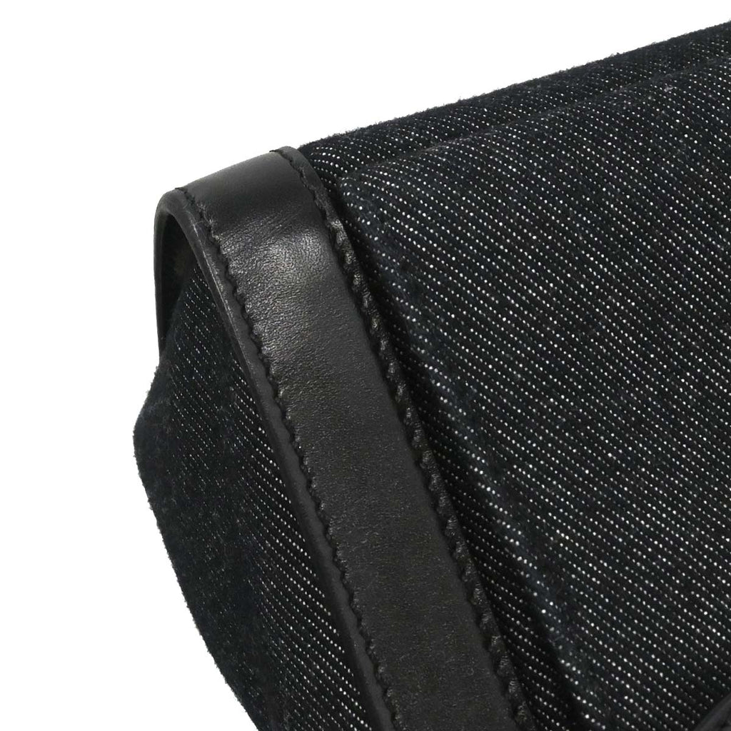 Christian Dior Black Denim Tote Handbag