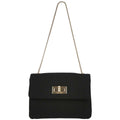 Chanel 2008-2009 Black Satin Mademoiselle Lock Handbag