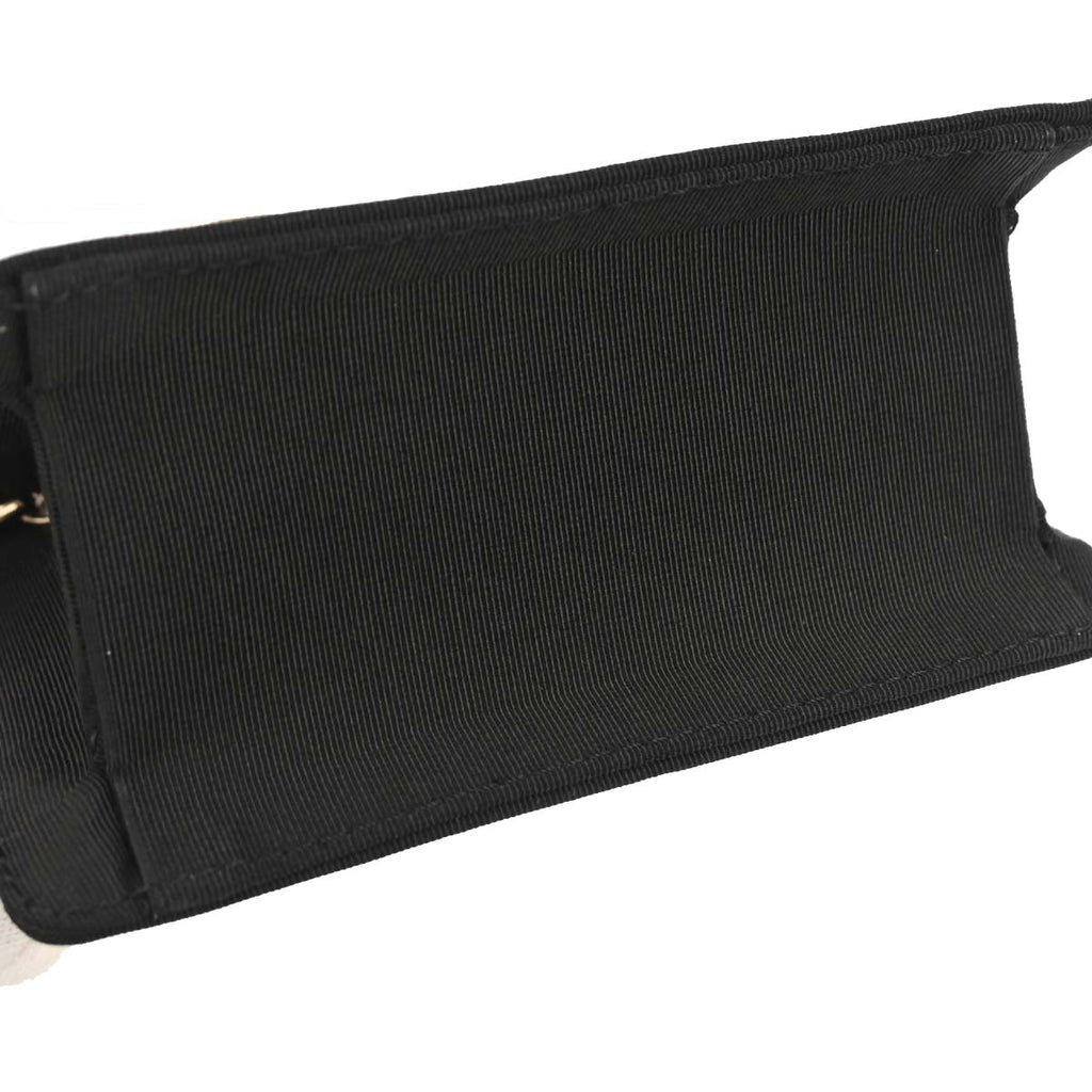 Chanel 2008-2009 Black Satin Mademoiselle Lock Handbag