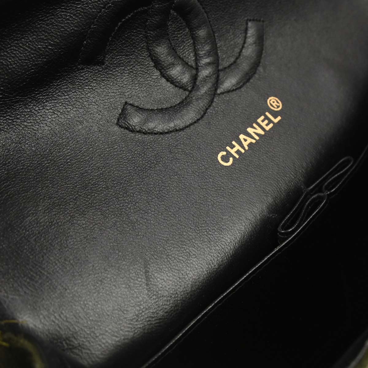 Chanel 1989-1991 Moss Green Wool Medium Classic Double Flap Shoulder Bag