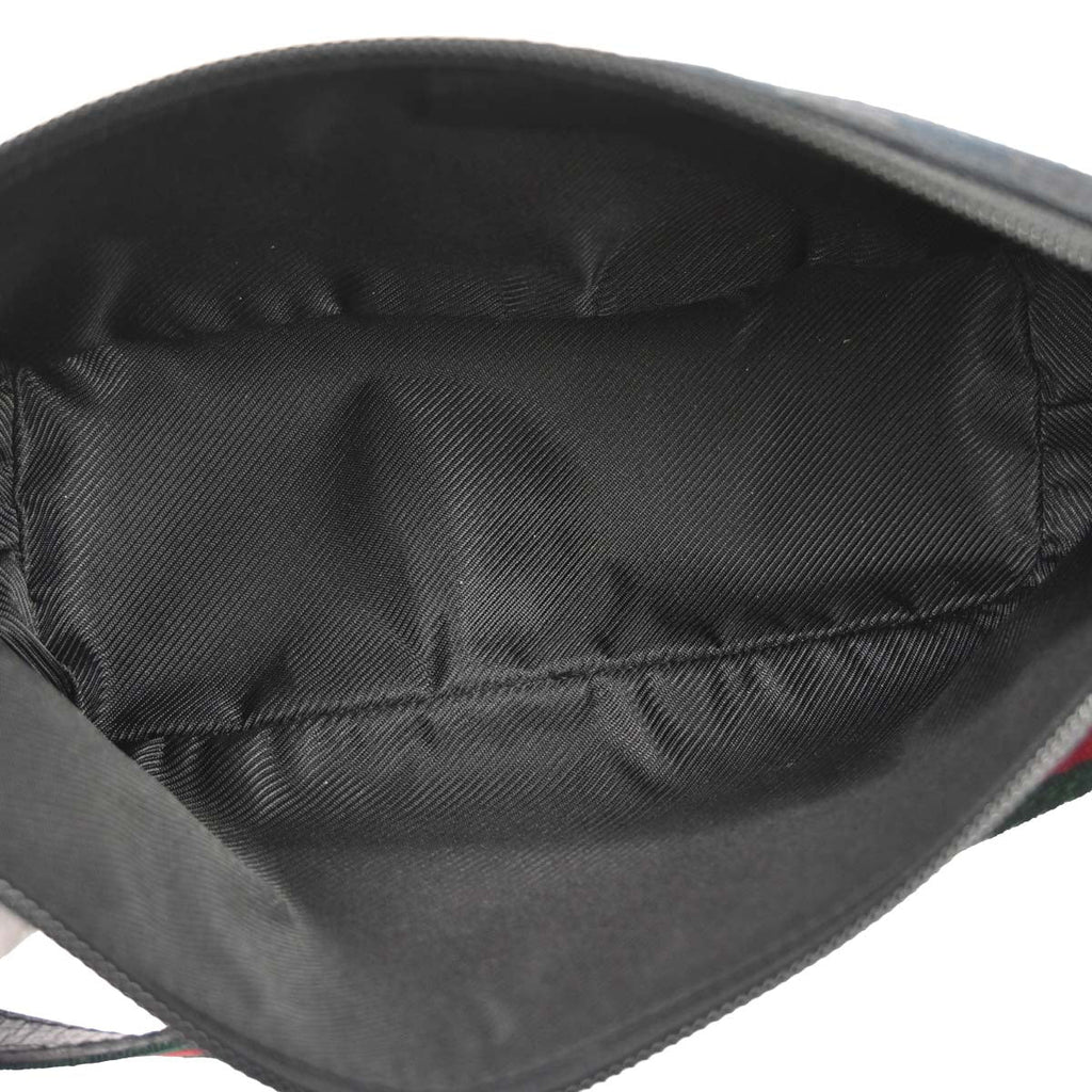 Gucci Black Canvas Sherry Line GG Handbag