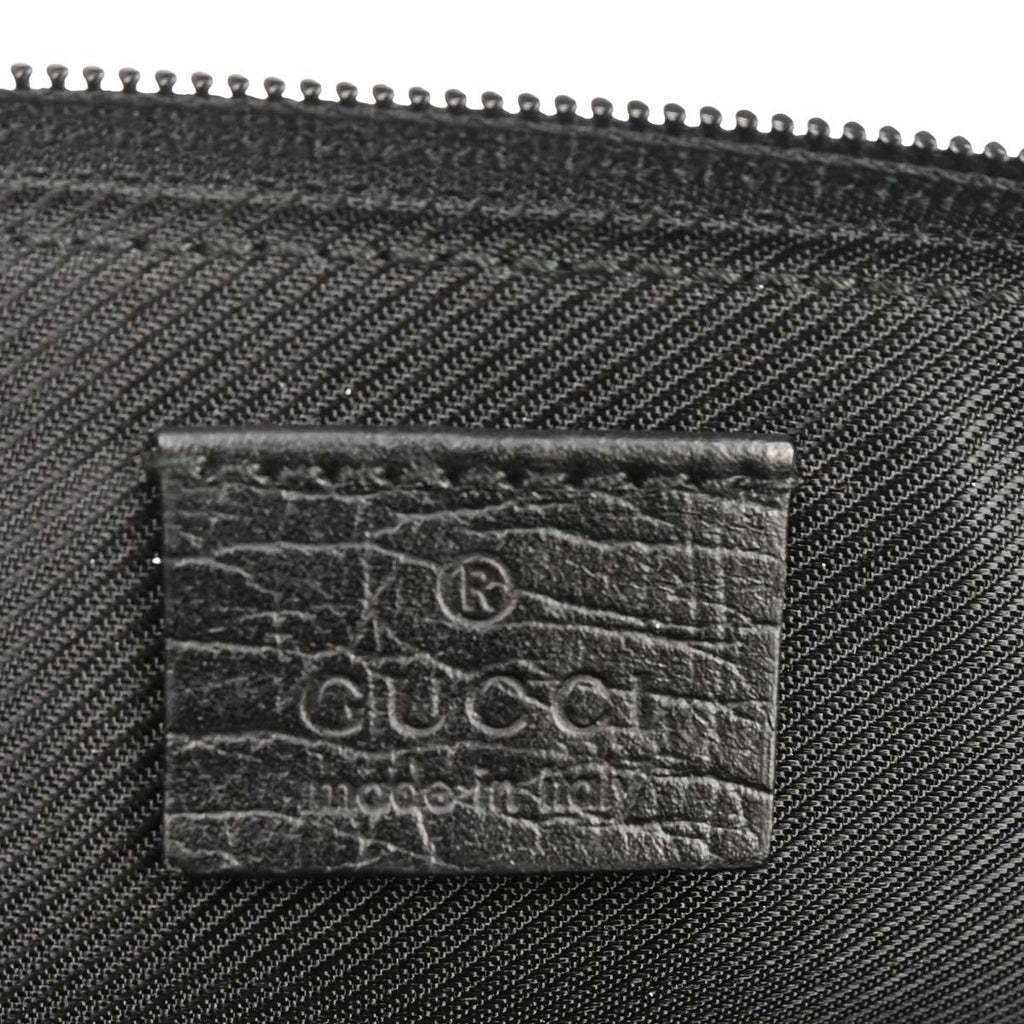 Gucci Black Canvas Sherry Line GG Handbag