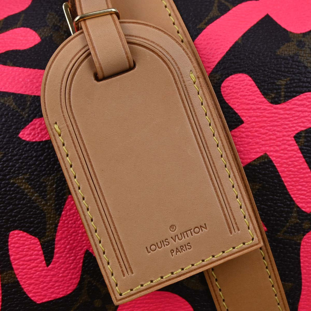 Louis Vuitton 2009 Pink Monogram Graffiti Keepall 50 Duffle Bag M93698