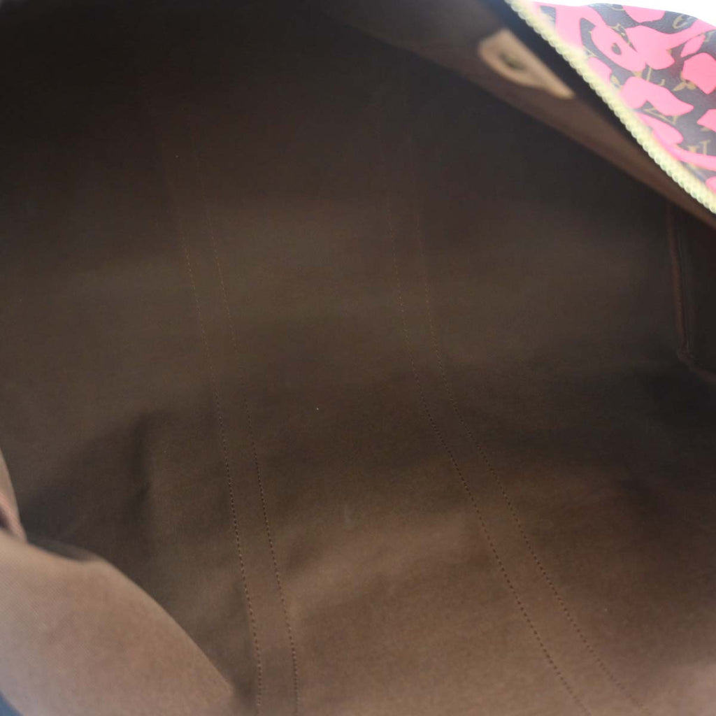 Louis Vuitton 2009 Pink Monogram Graffiti Keepall 50 Duffle Bag M93698