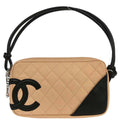 Chanel 2003-2004 Beige Calfskin Cambon Ligne Handbag