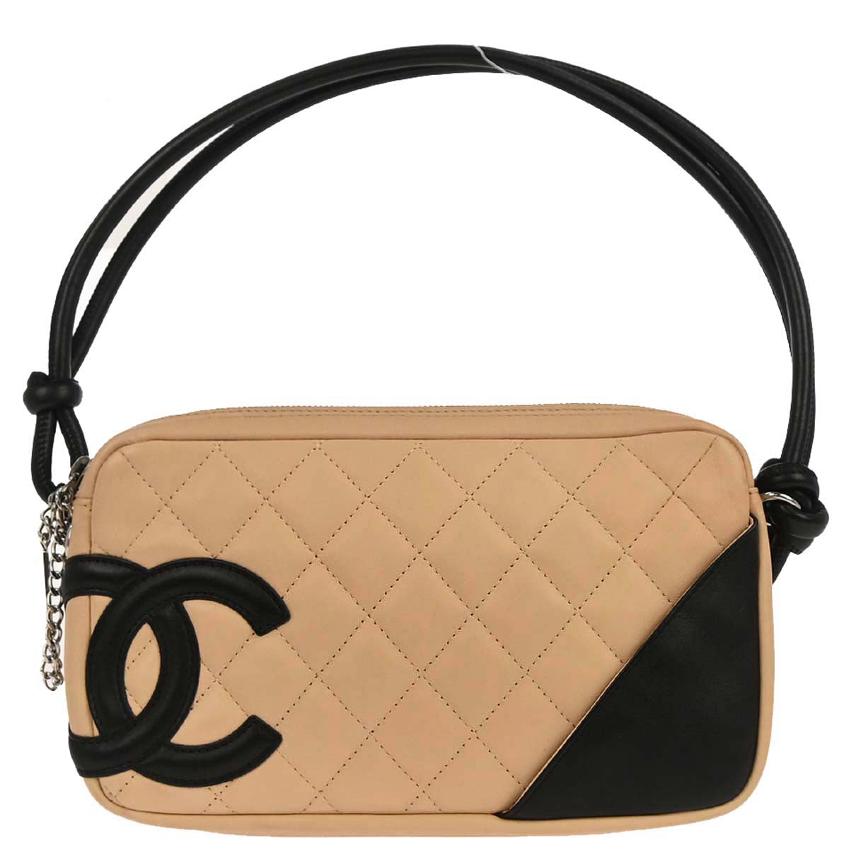 Chanel 2003-2004 Beige Calfskin Cambon Ligne Handbag