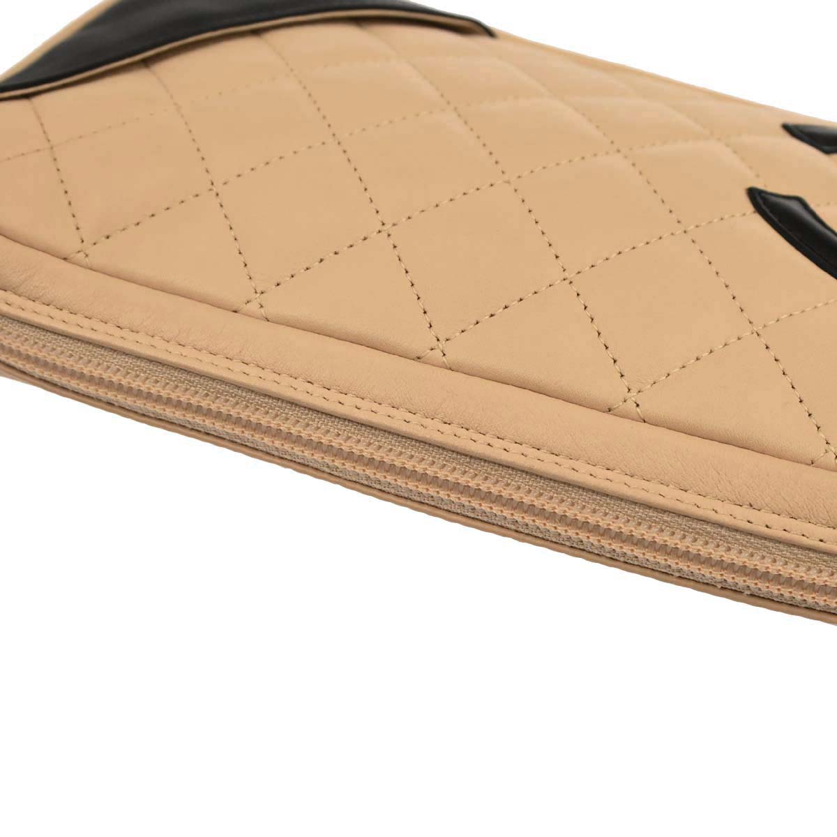 Chanel 2003-2004 Beige Calfskin Cambon Ligne Handbag