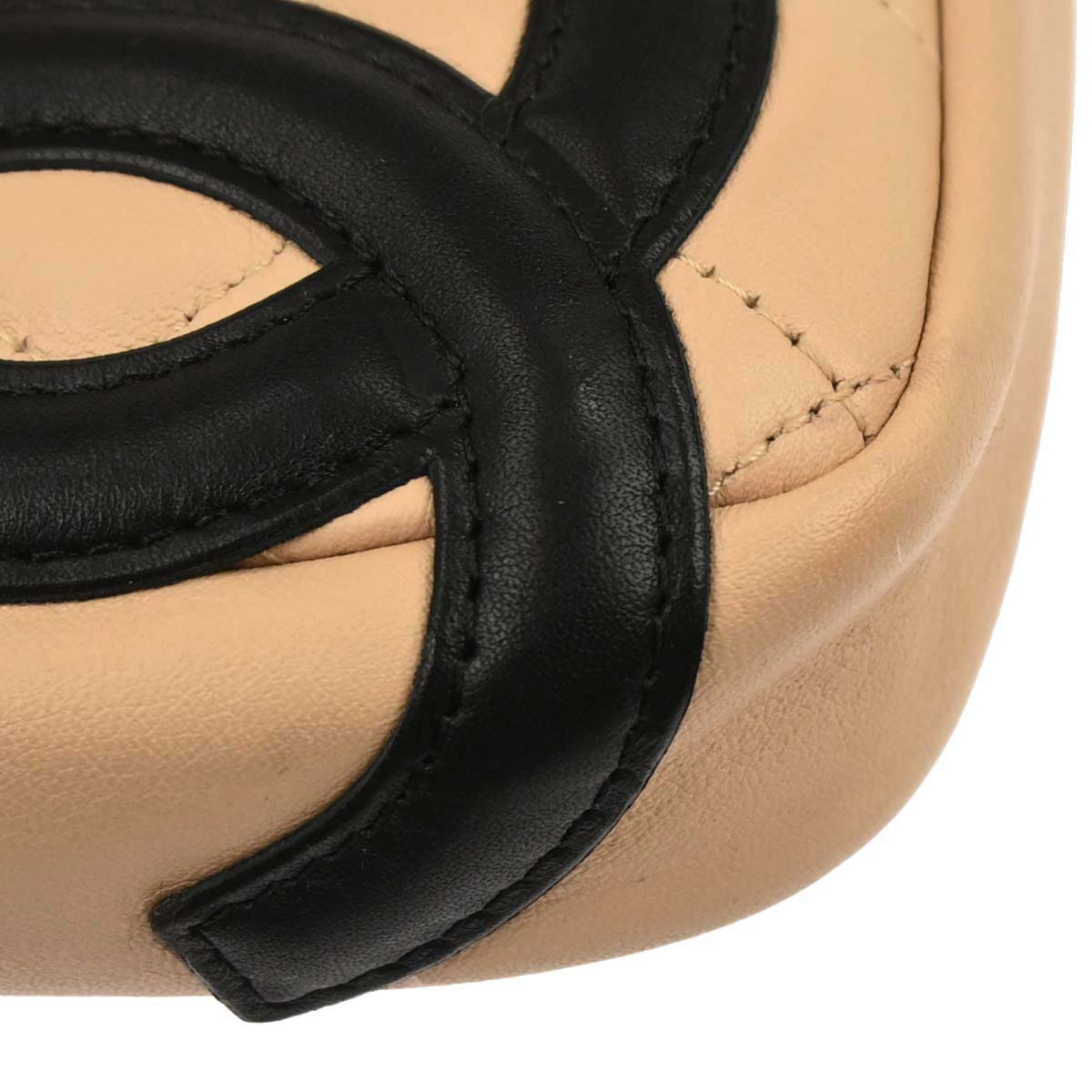 Chanel 2003-2004 Beige Calfskin Cambon Ligne Handbag