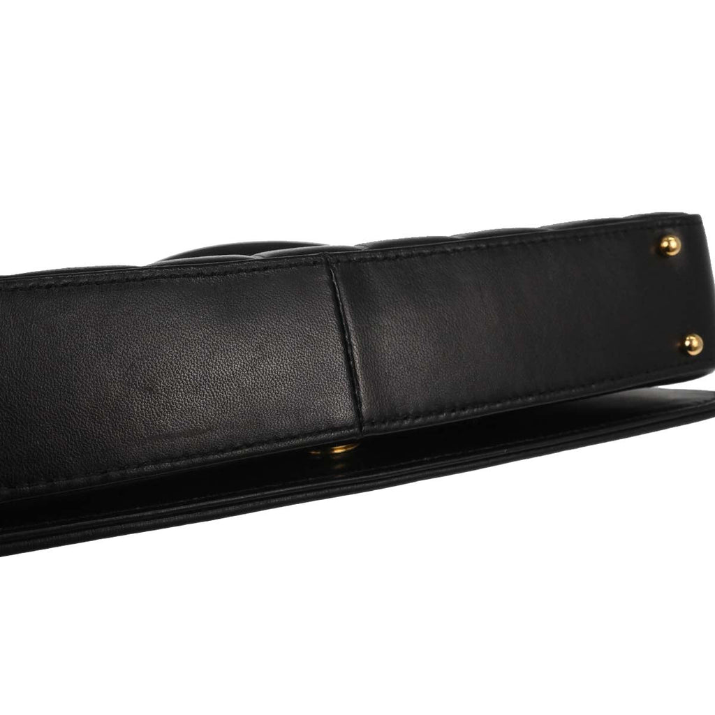 Chanel 2003-2004 Black Lambskin Choco Bar Shoulder Bag