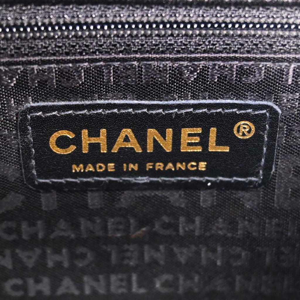 Chanel 2003-2004 Black Lambskin Choco Bar Shoulder Bag