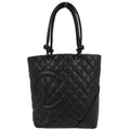 Chanel 2003-2004 Black Calfskin Cambon Ligne Tote Handbag