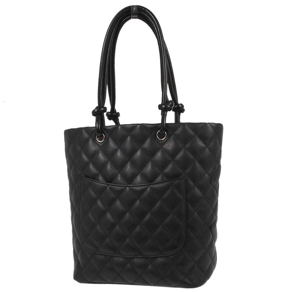 Chanel 2003-2004 Black Calfskin Cambon Ligne Tote Handbag