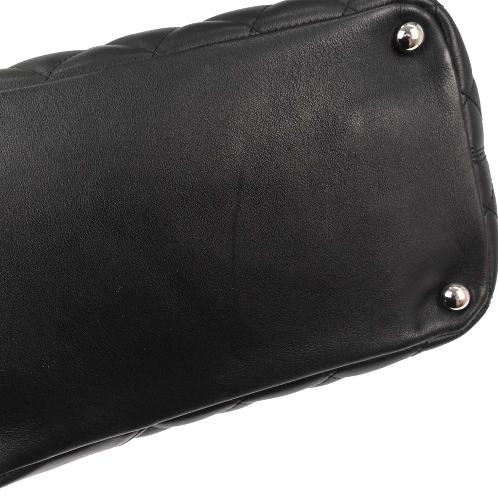 Chanel 2003-2004 Black Calfskin Cambon Ligne Tote Handbag