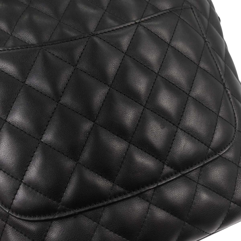 Chanel 2003-2004 Black Calfskin Cambon Ligne Tote Handbag