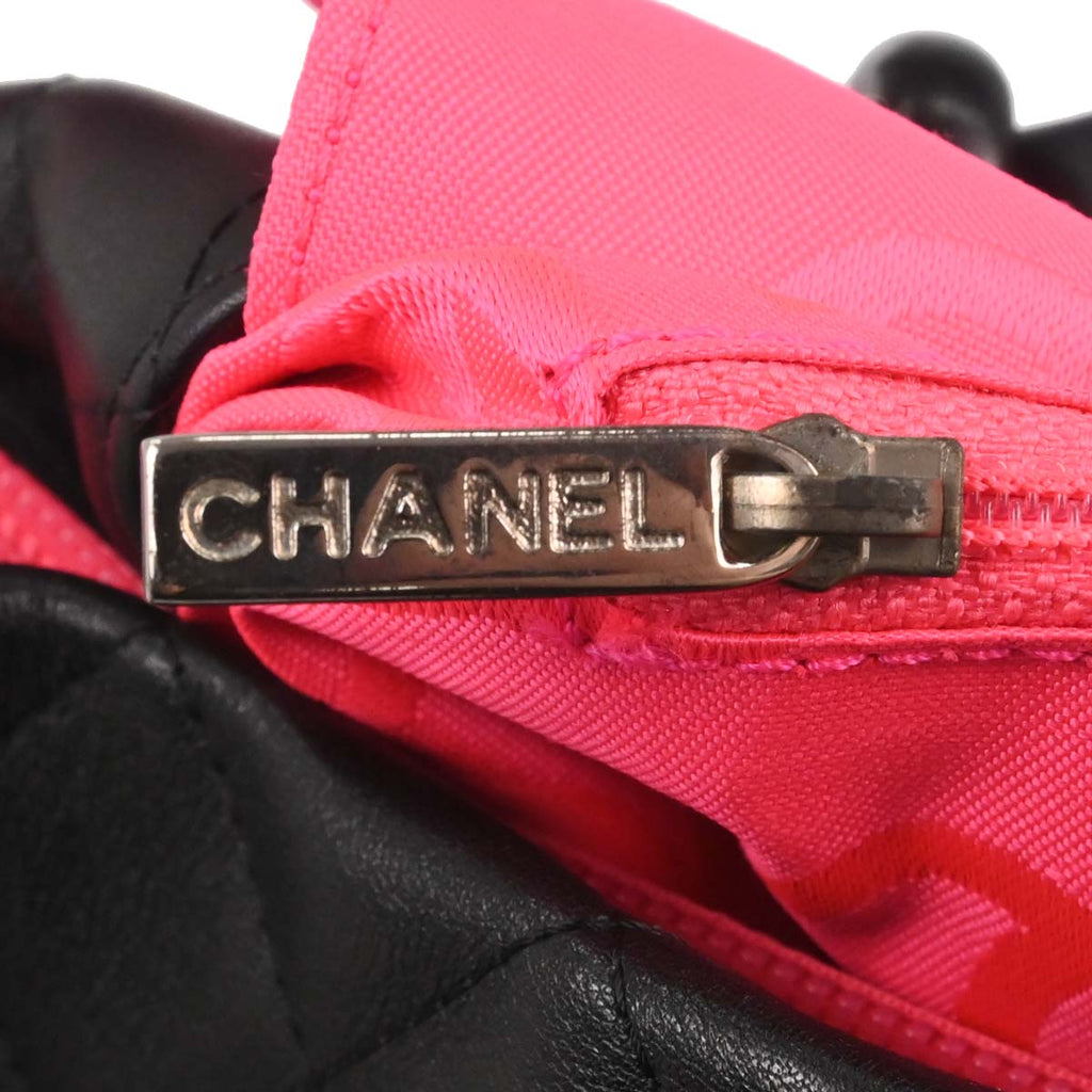 Chanel 2003-2004 Black Calfskin Cambon Ligne Tote Handbag