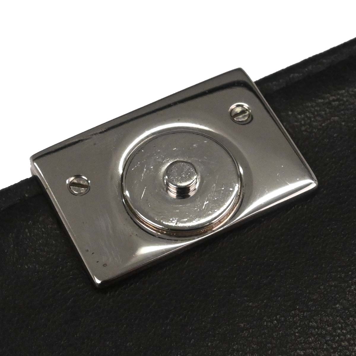 Chanel 2000-2002 Black Lambskin Choco Bar Straight Flap Shoulder Bag