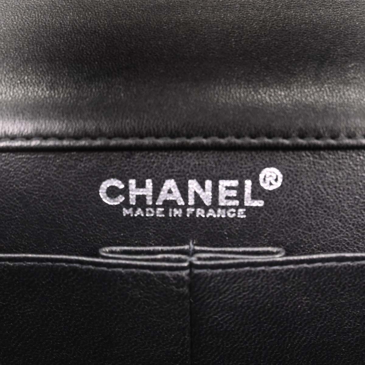 Chanel 2000-2002 Black Lambskin Choco Bar Straight Flap Shoulder Bag