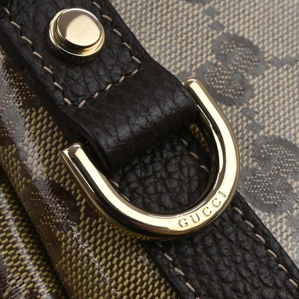 Gucci Brown PVC GG Abbey D Ring Tote Handbag