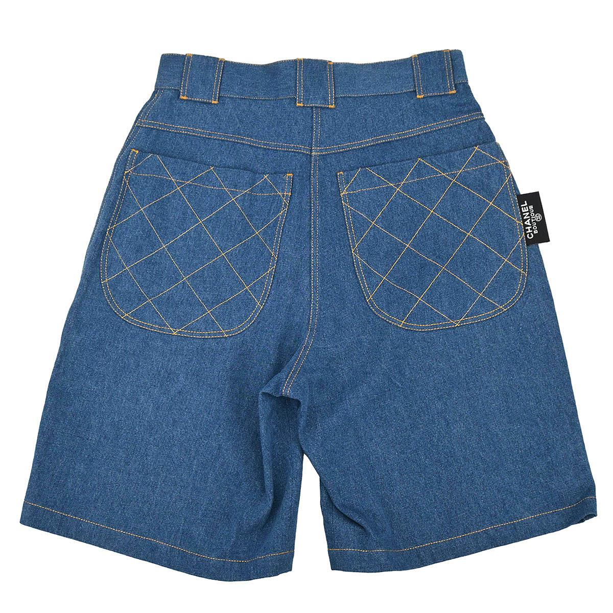 Chanel Short Denim Pants Blue #48