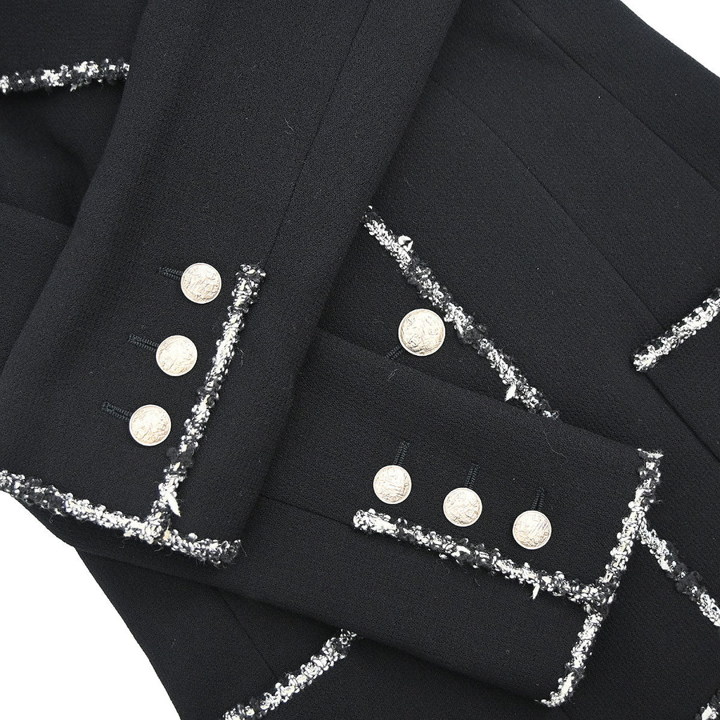 Chanel 2005 Emblem Single Breasted Jacket Black #34