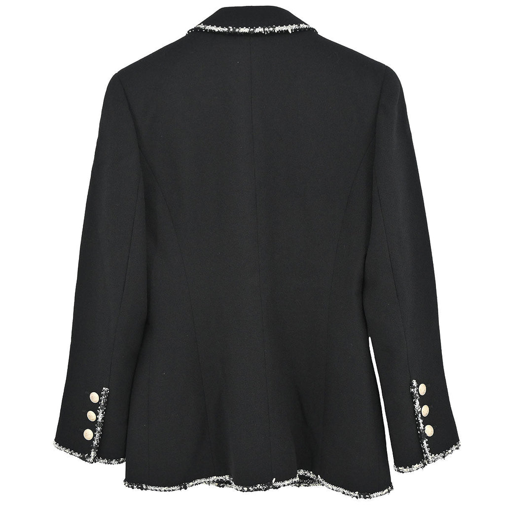 Chanel 2005 Emblem Single Breasted Jacket Black #38