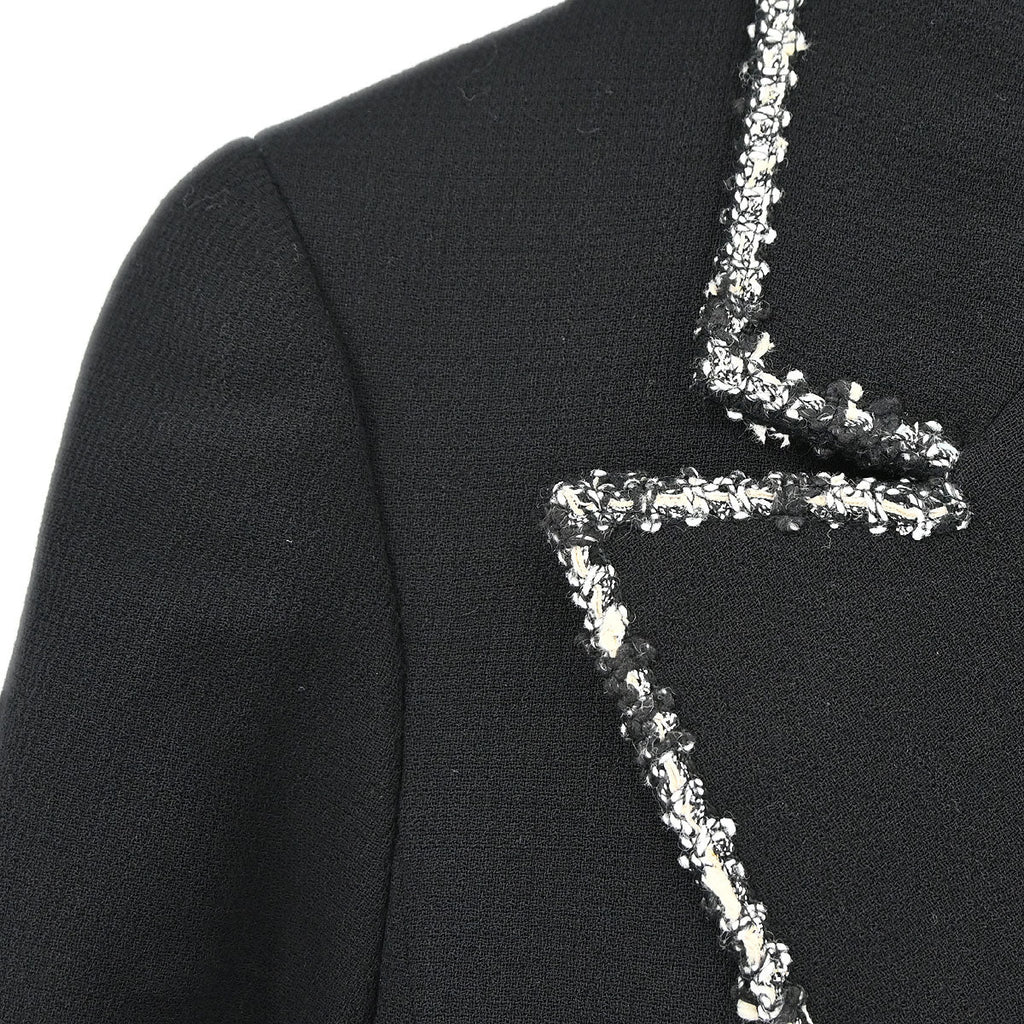 Chanel 2005 Emblem Single Breasted Jacket Black #38