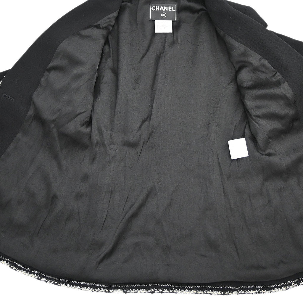 Chanel 2005 Emblem Single Breasted Jacket Black #38