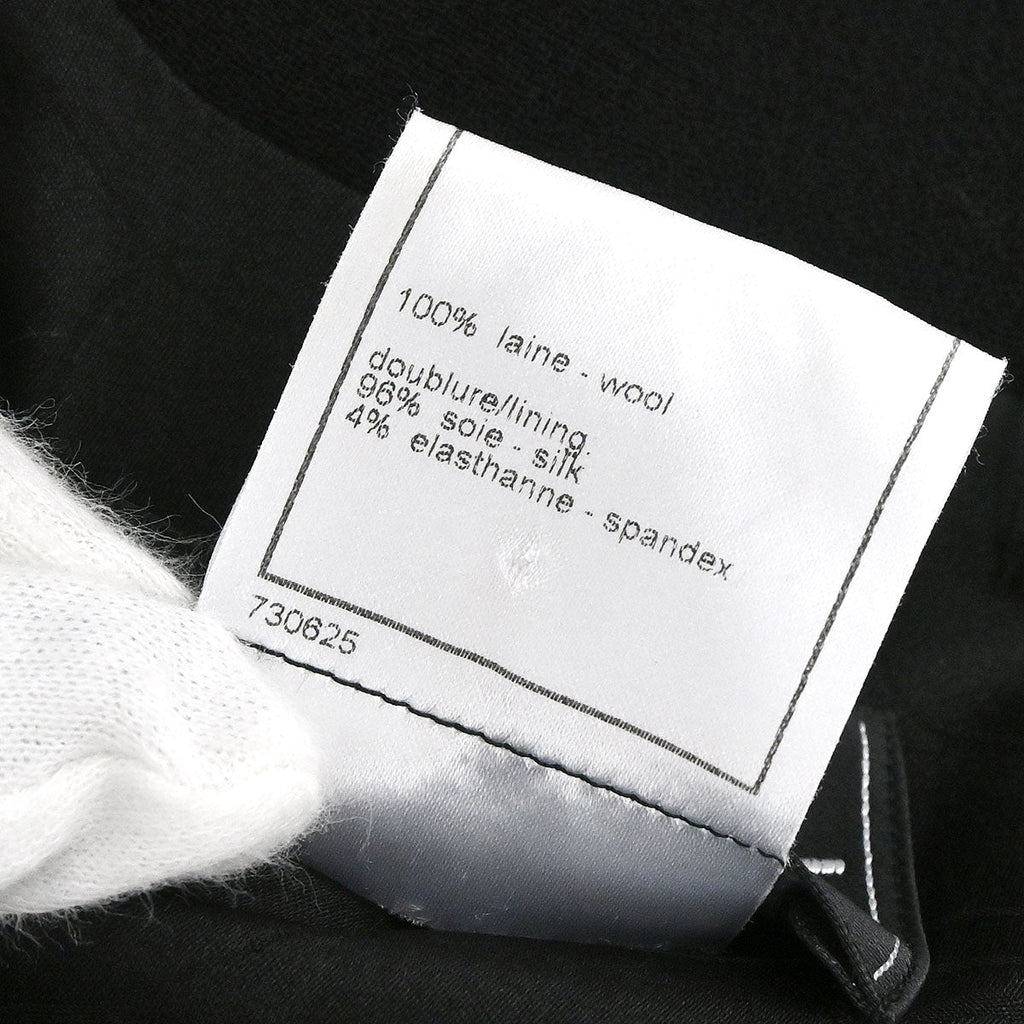 Chanel 2005 Emblem Single Breasted Jacket Black #38