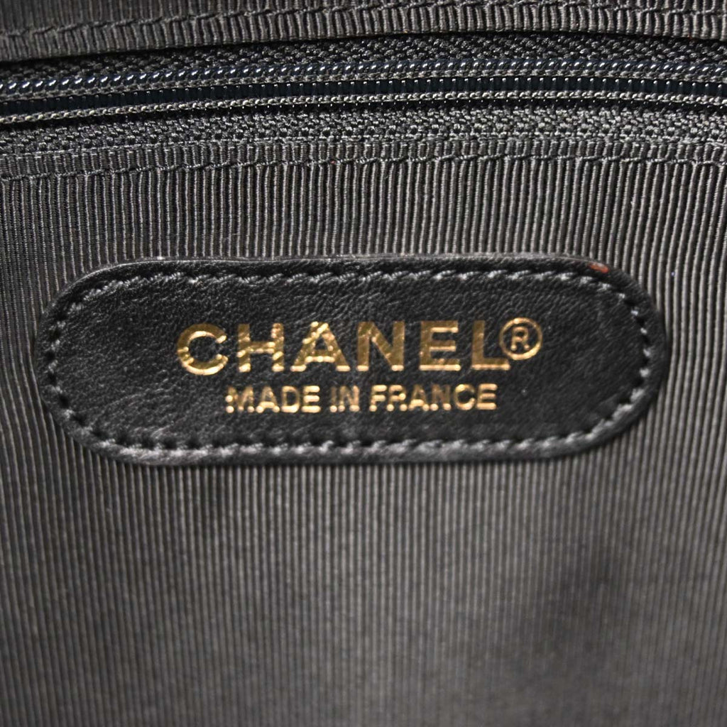 Chanel Black Caviar Skin 2way Shoulder Duffle Handbag