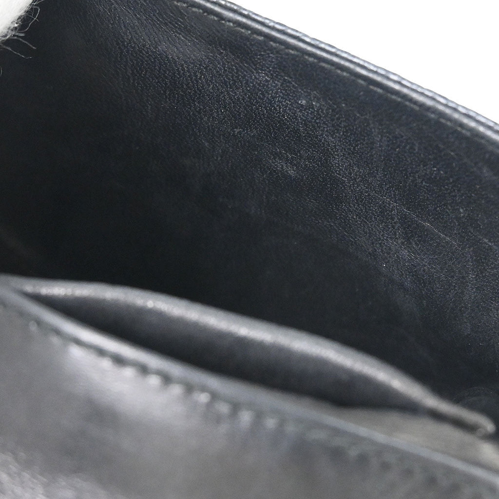 Gucci * Black Lizard Bamboo 2way Shoulder Handbag